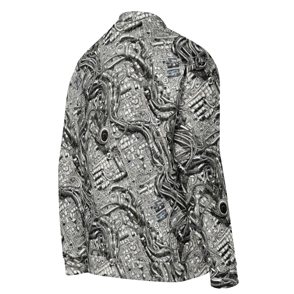 Chrome Labyrinth on Bomber Jacket — Right Back