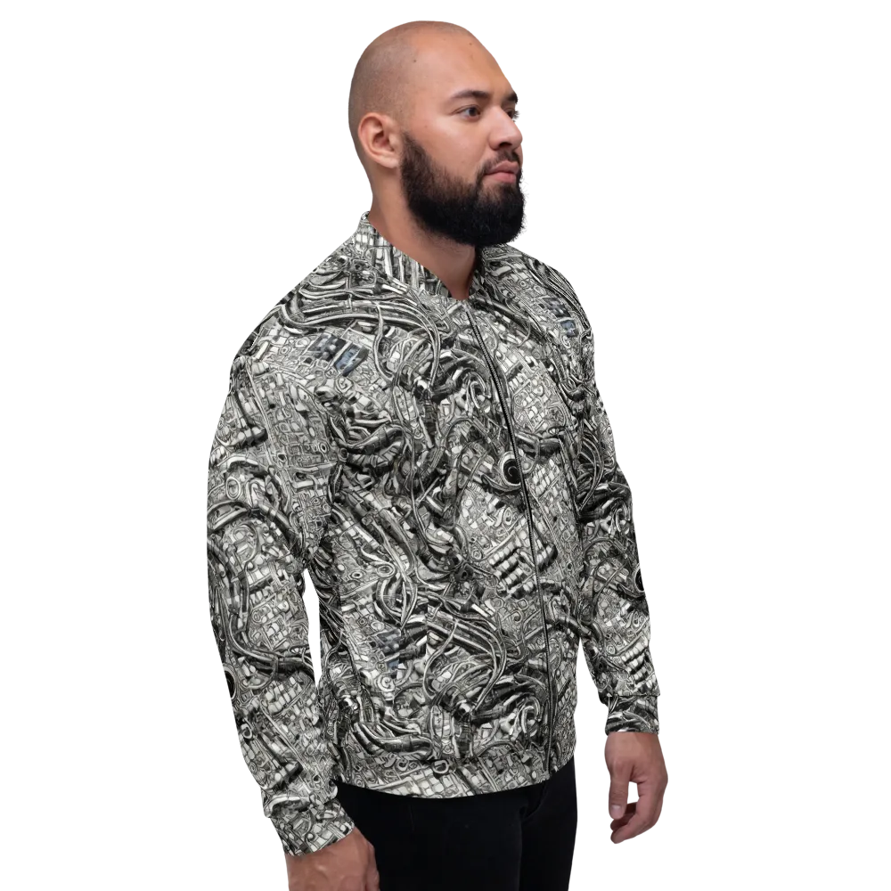 Chrome Labyrinth on Bomber Jacket — Right
