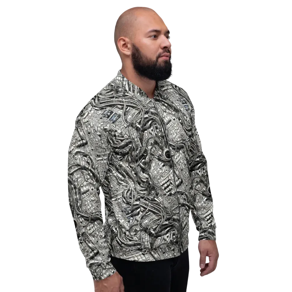 Chrome Labyrinth on Bomber Jacket — Right