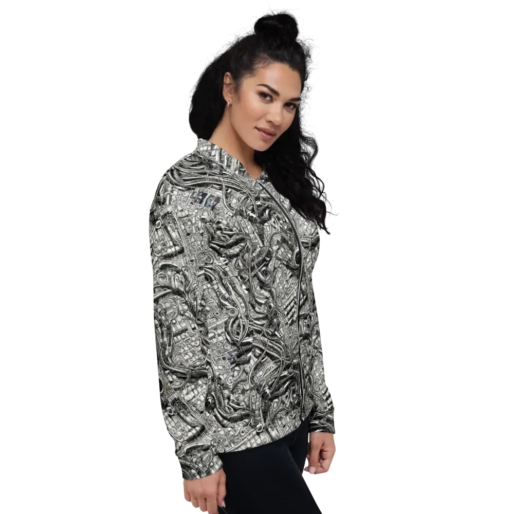 Chrome Labyrinth on Bomber Jacket — Right