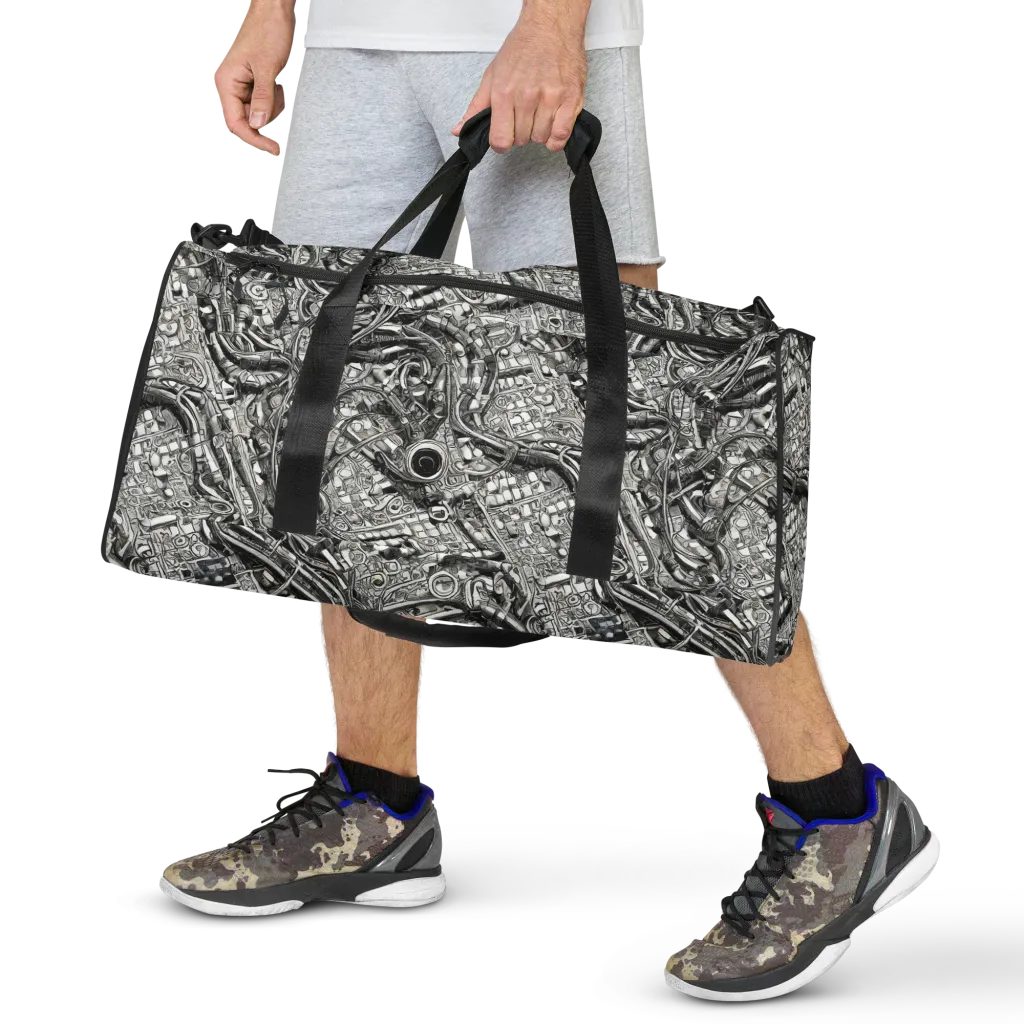 Chrome Labyrinth on Duffle Bag — Front
