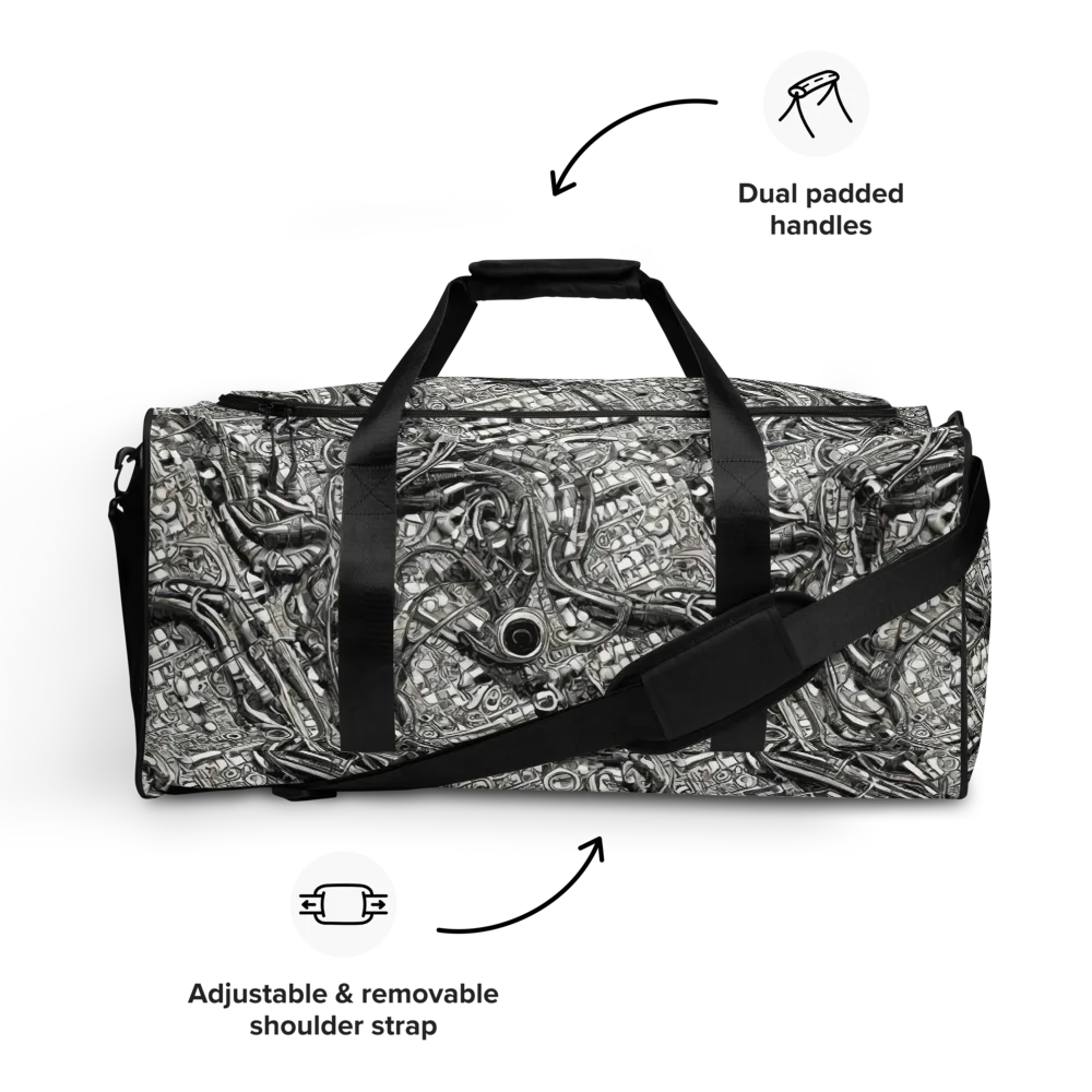 Chrome Labyrinth on Duffle Bag — Front