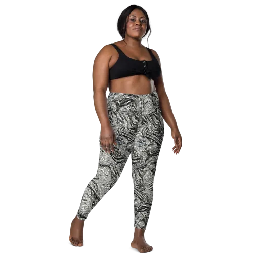 Chrome Labyrinth on a Leggings with Pockets