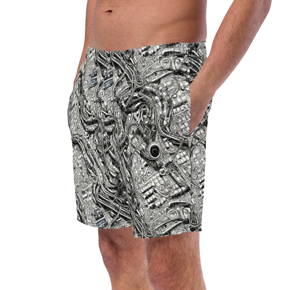 Chrome Labyrinth on Swim Trunks — Left Front