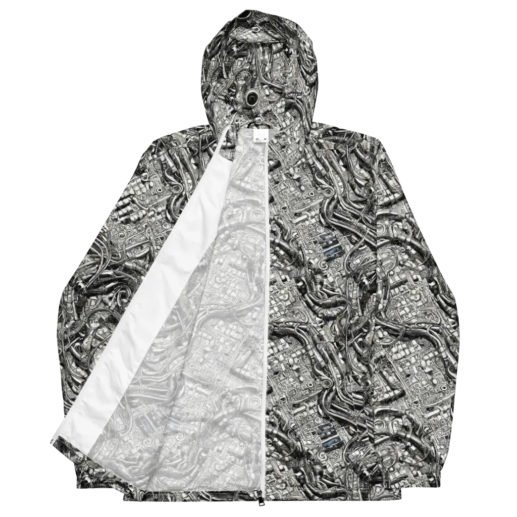 Chrome Labyrinth on Men's Windbreaker — Front