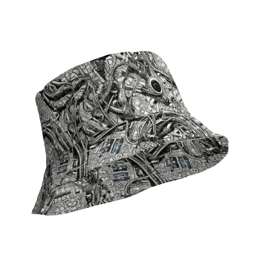 Chrome Labyrinth on Reversible Bucket Hat — Product details Outside