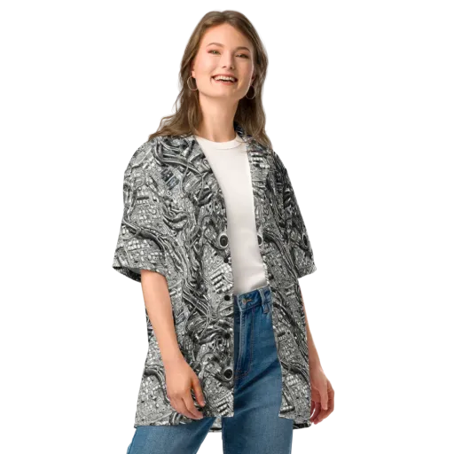 Chrome Labyrinth on a Button Shirt
