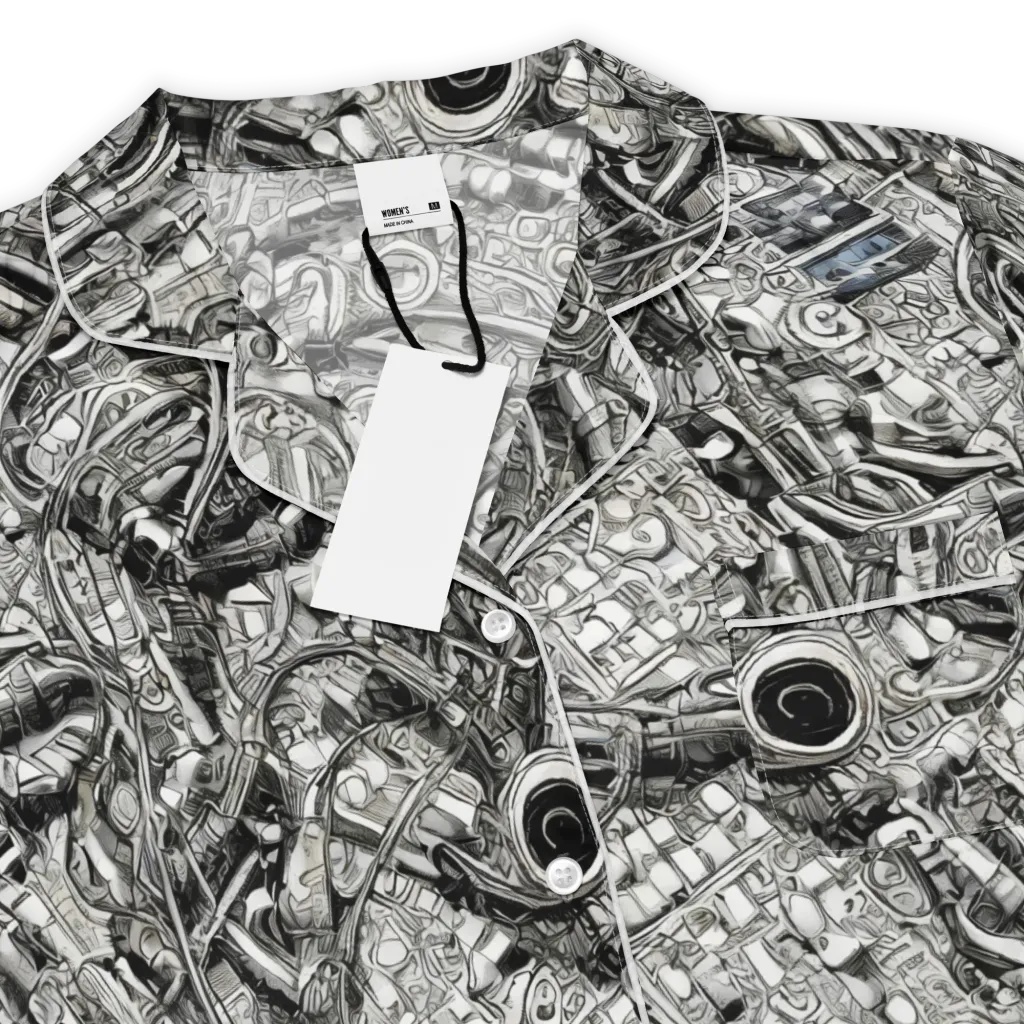Chrome Labyrinth on Women's Short Sleeve Pajama Top — Product details