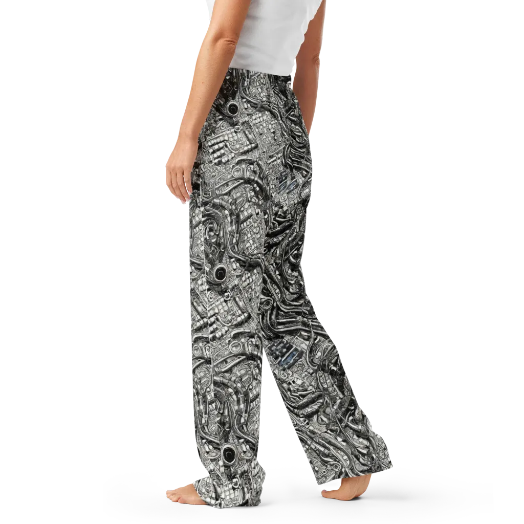 Chrome Labyrinth on Women's Pajama Pants — Left