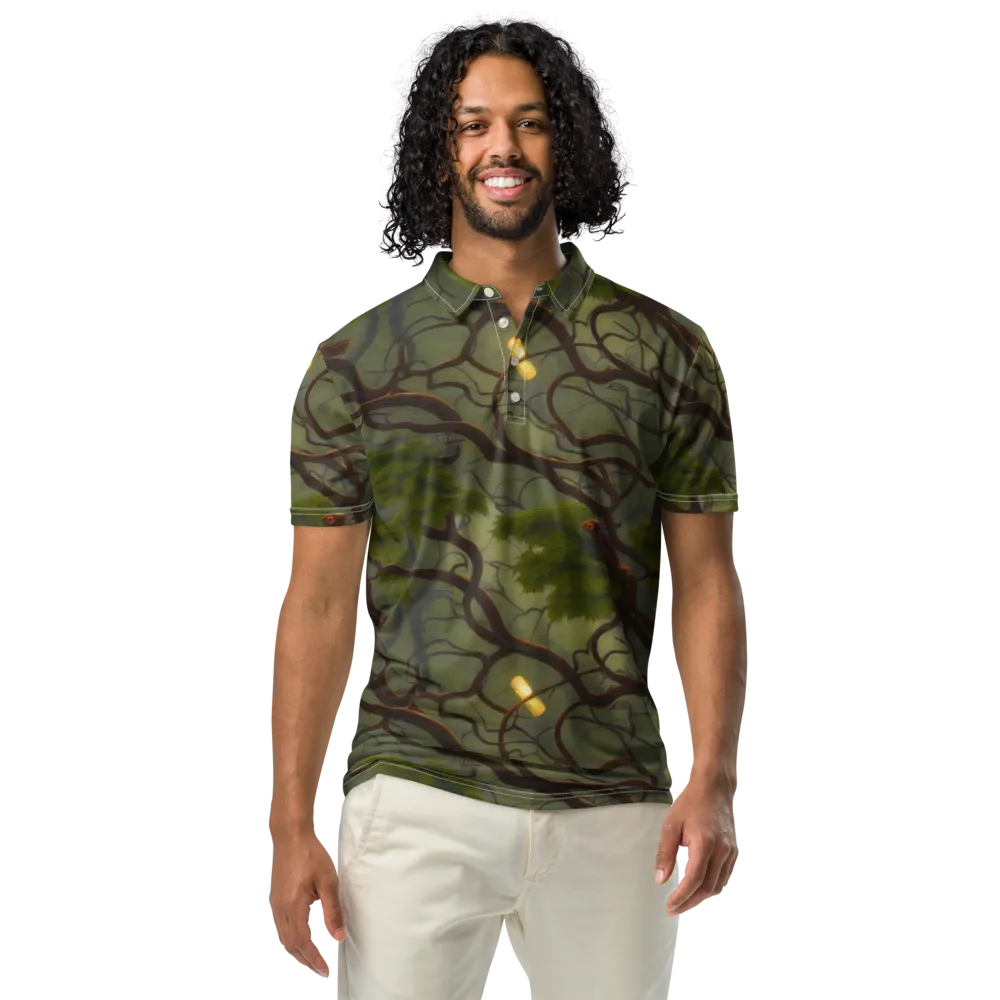 Mosslight Canopy on Men's Slim Fit Polo Shirt — Front