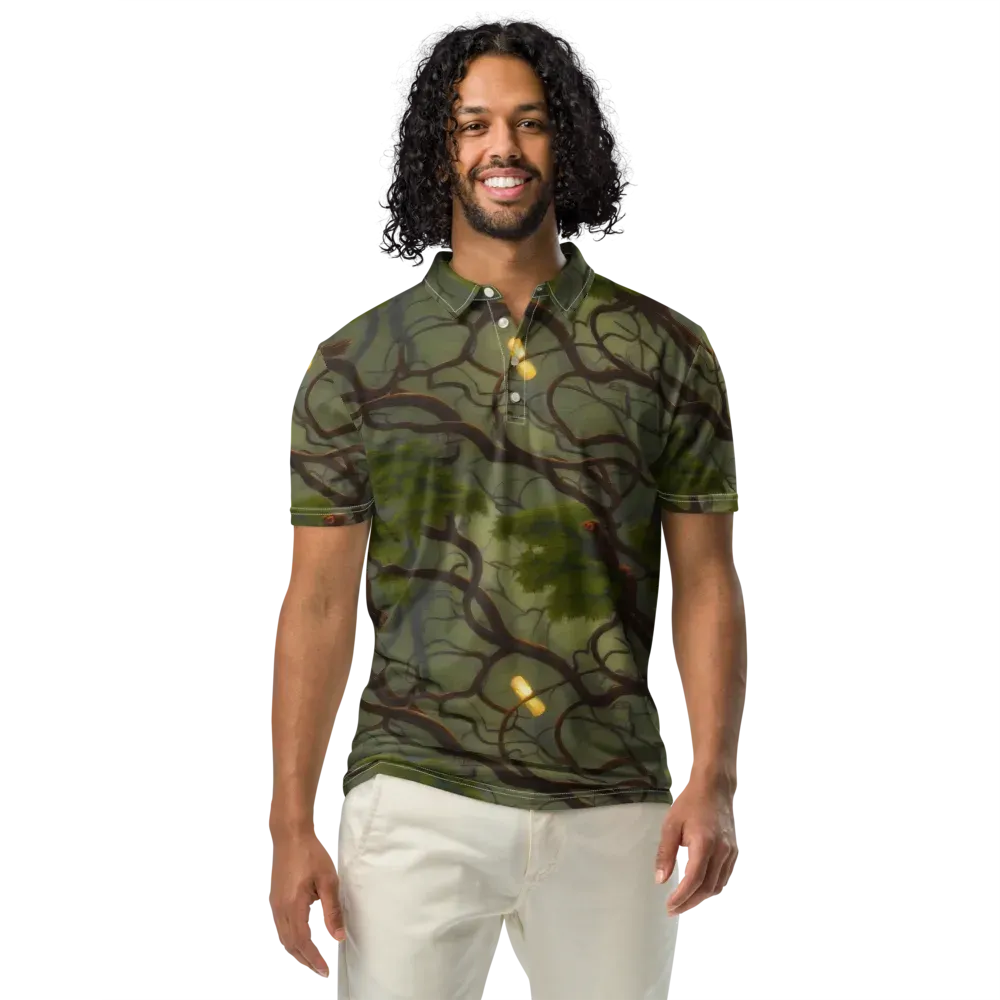 Mosslight Canopy on Men's Slim Fit Polo Shirt — Front