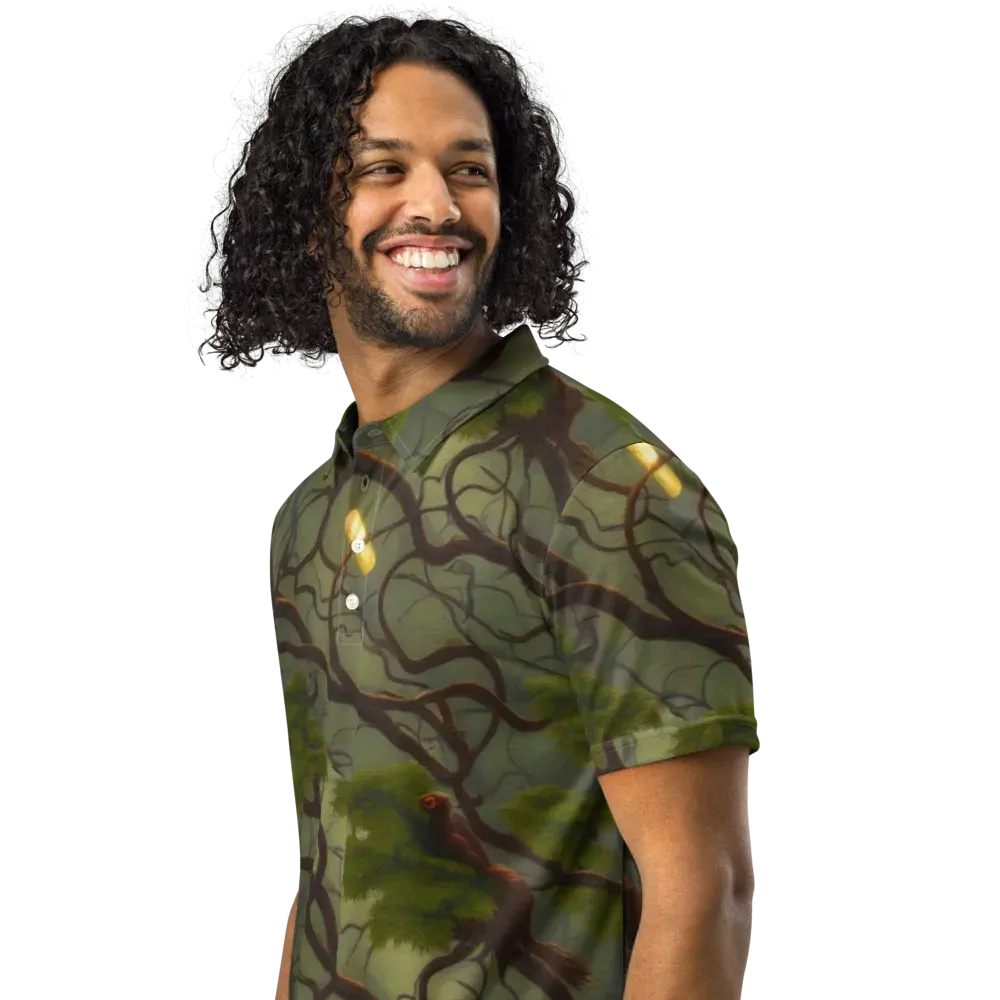 Mosslight Canopy on Men's Slim Fit Polo Shirt — Left Front