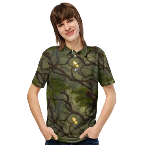 Mosslight Canopy on a Men's Slim Fit Polo Shirt