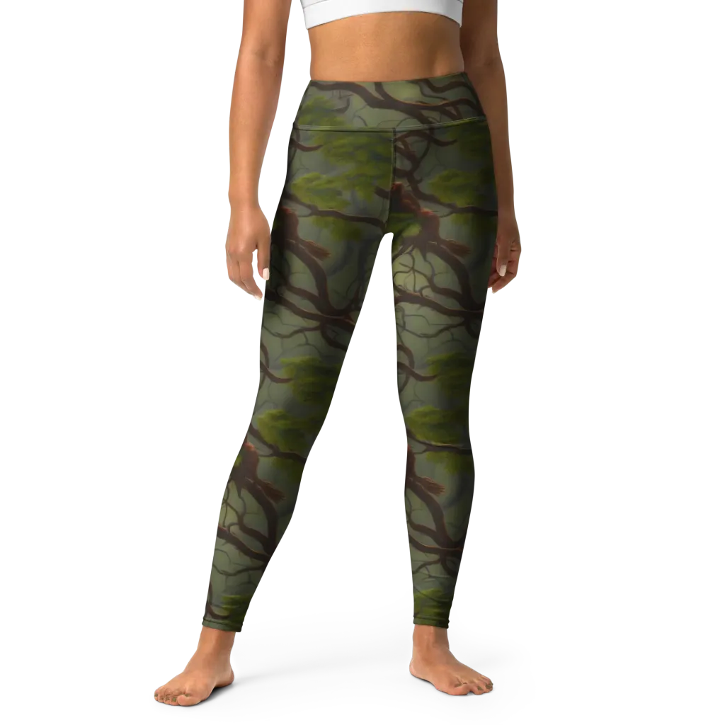 Mosslight Canopy on Yoga Leggings — Front