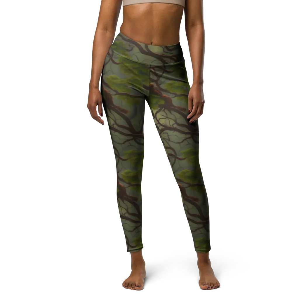 Mosslight Canopy on Yoga Leggings — Front