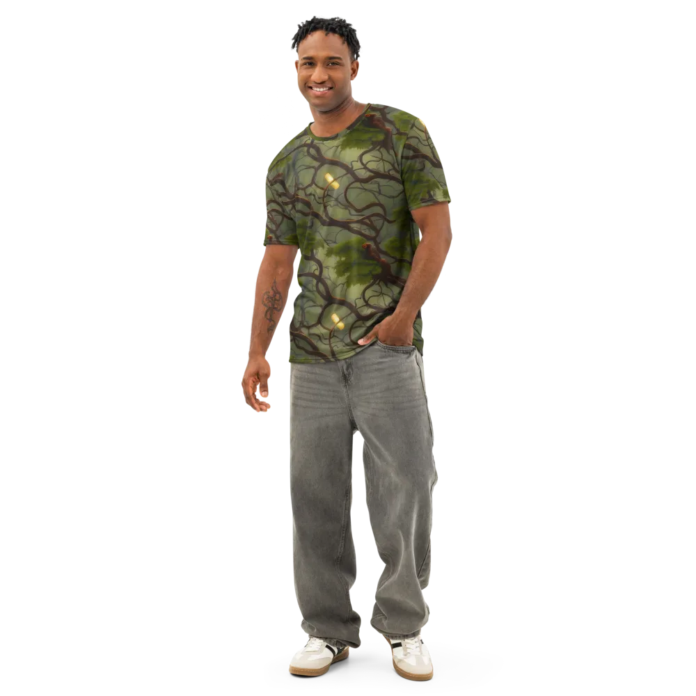Mosslight Canopy on Men's Cotton Crew Neck T-Shirt — Front