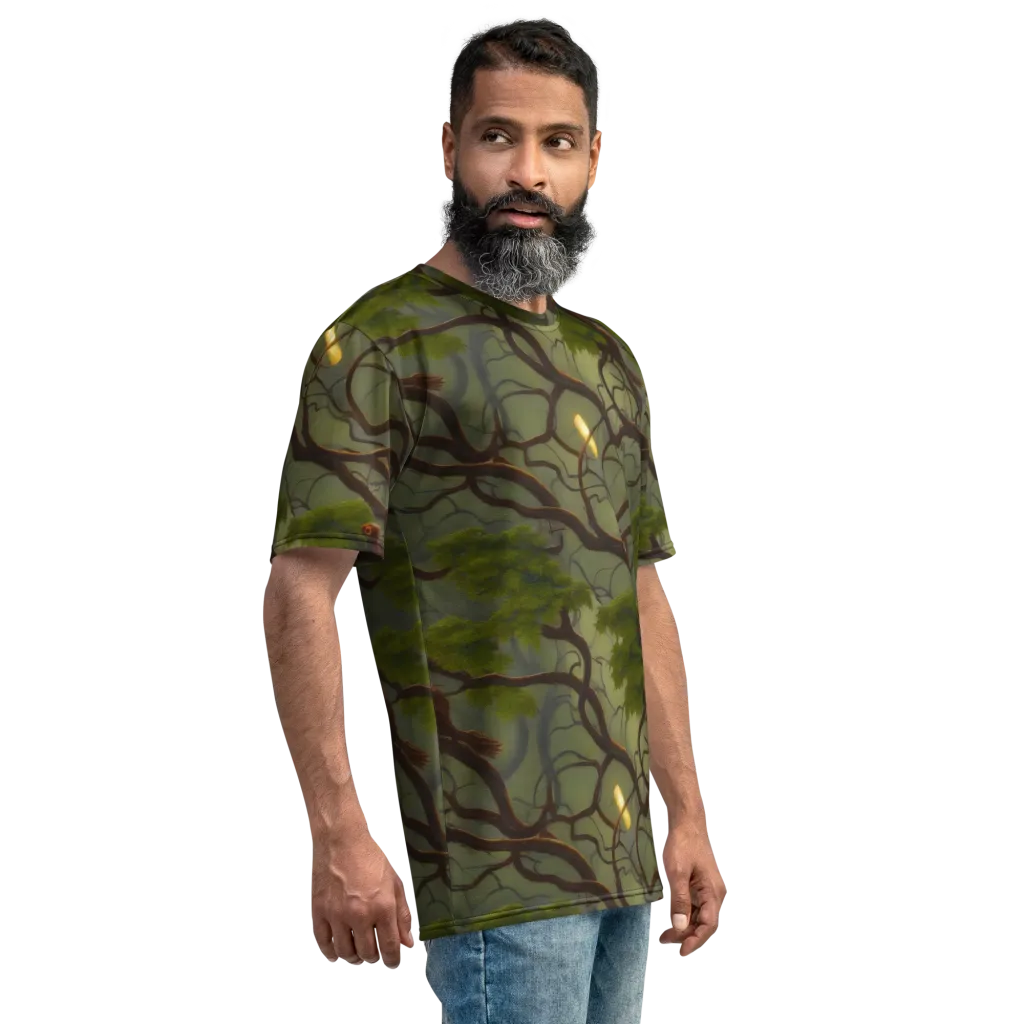 Mosslight Canopy on Men's Crew Neck T-Shirt — Right