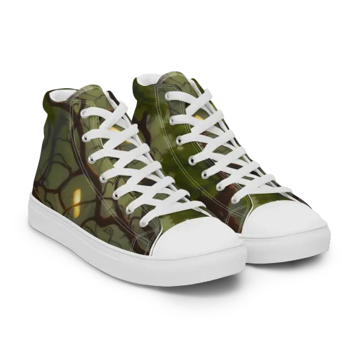 Mosslight Canopy on a Men's High Top Canvas Shoes