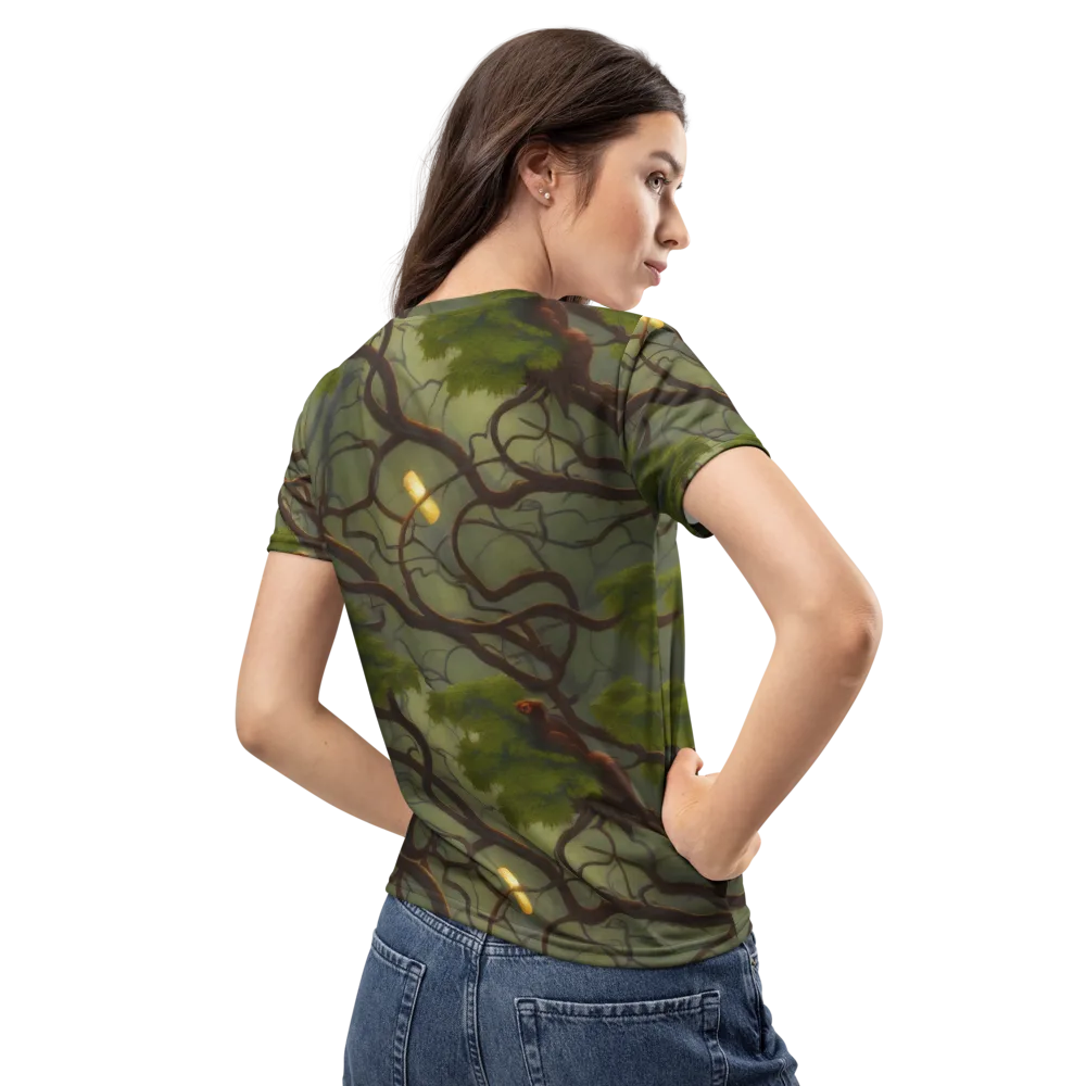 Mosslight Canopy on Women's Crew Neck T-Shirt — Back