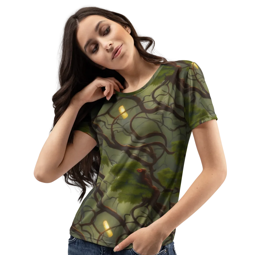Mosslight Canopy on Women's Crew Neck T-Shirt — Left Front