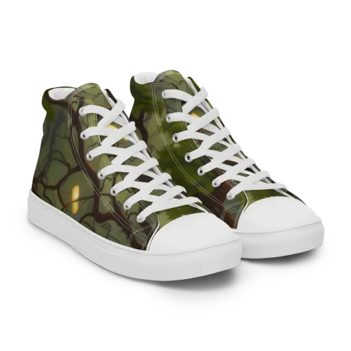 Mosslight Canopy on a Women's High Top Canvas Shoes