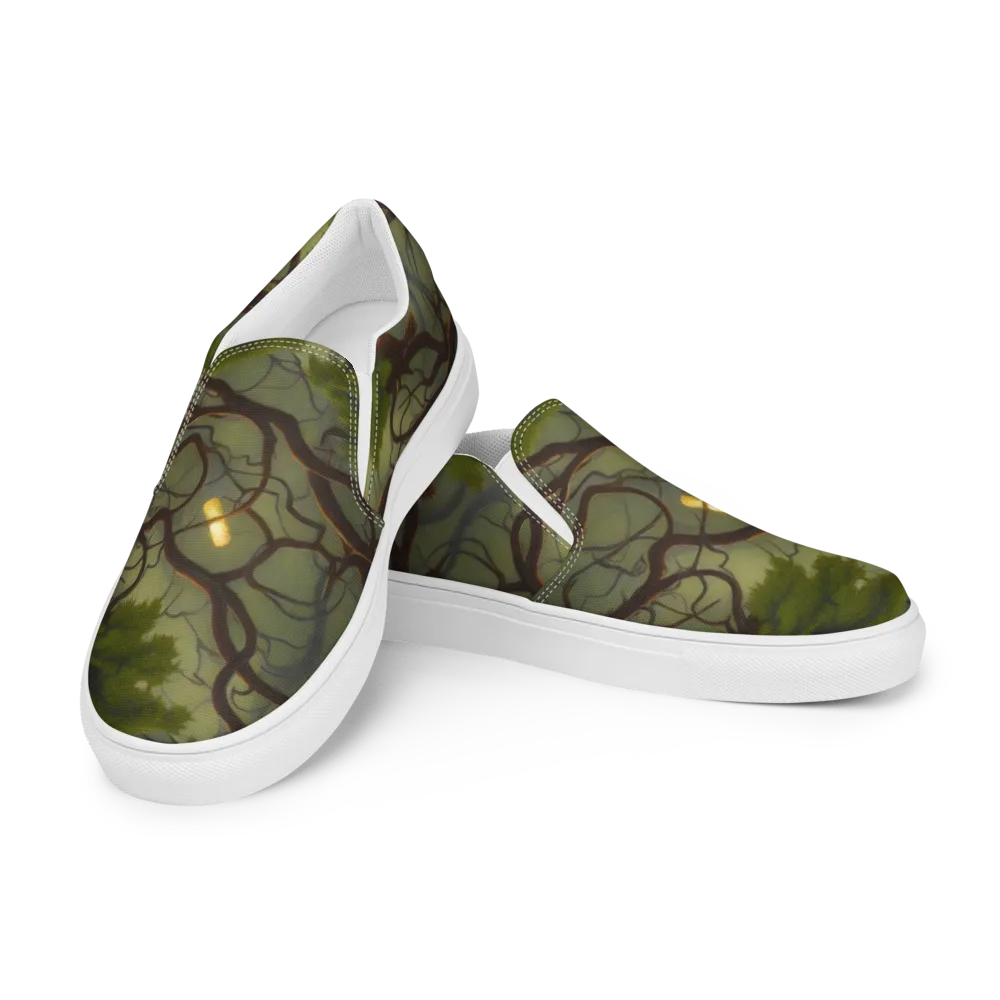 Mosslight Canopy on Men's Slip-On Canvas Shoes — Left Front