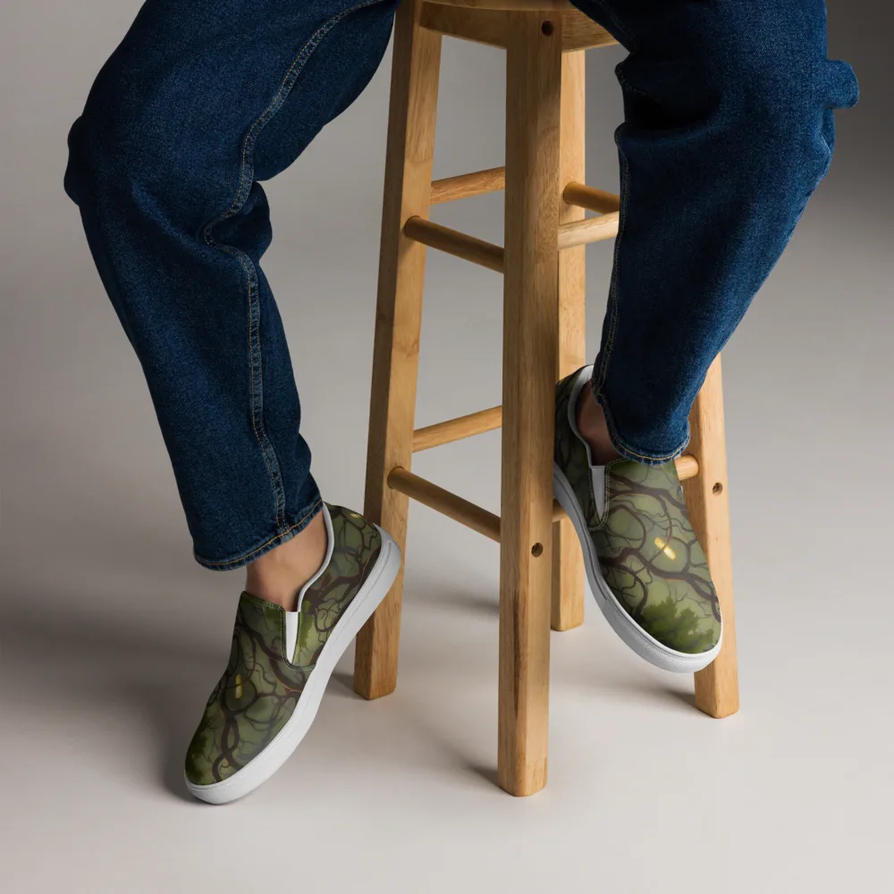 Mosslight Canopy on Men's Slip-On Canvas Shoes — Front