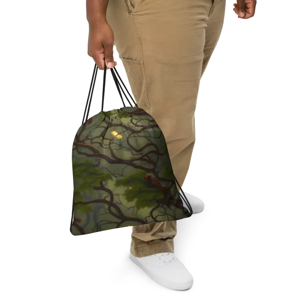 Mosslight Canopy on Drawstring Bag — Front