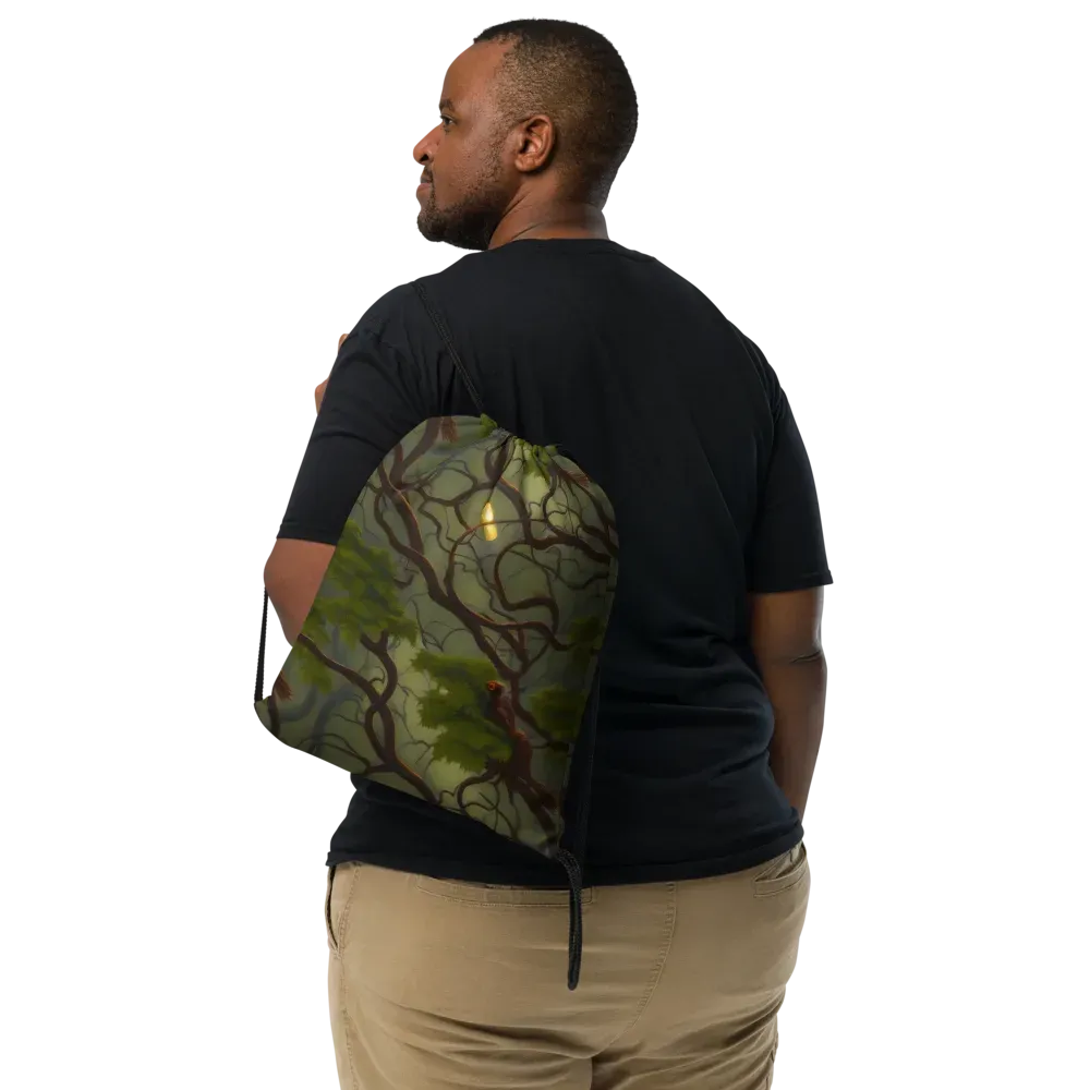 Mosslight Canopy on Drawstring Bag — Front