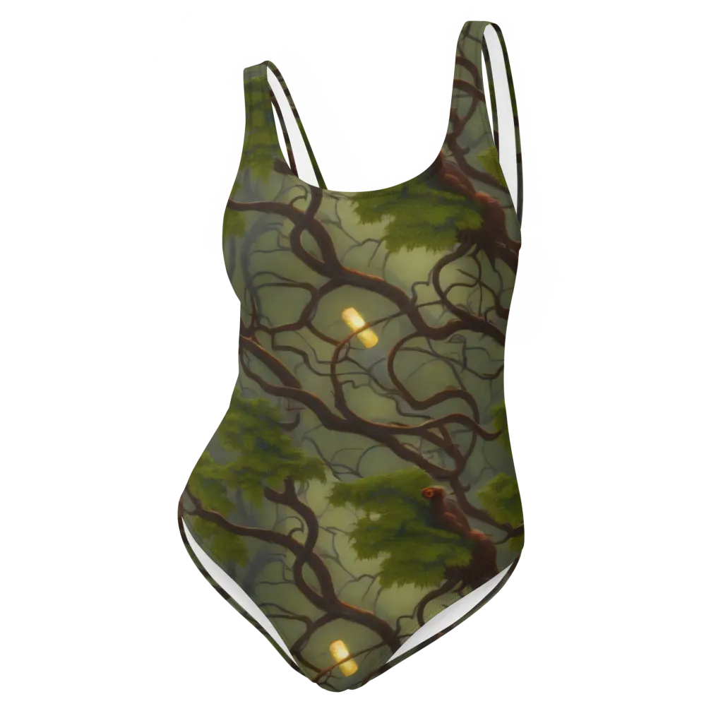Mosslight Canopy on One-Piece Swimsuit — Front