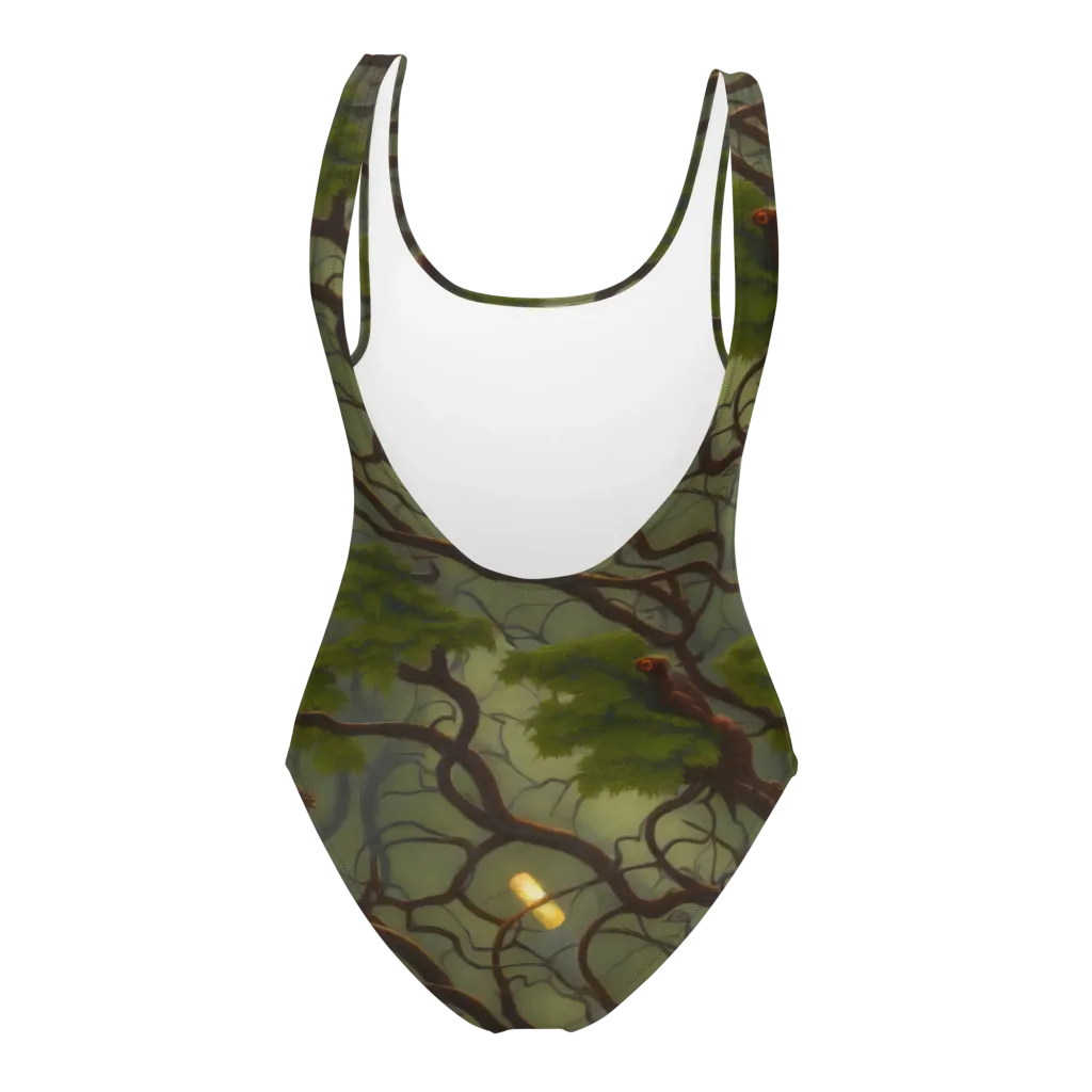 Mosslight Canopy on One-Piece Swimsuit — Back