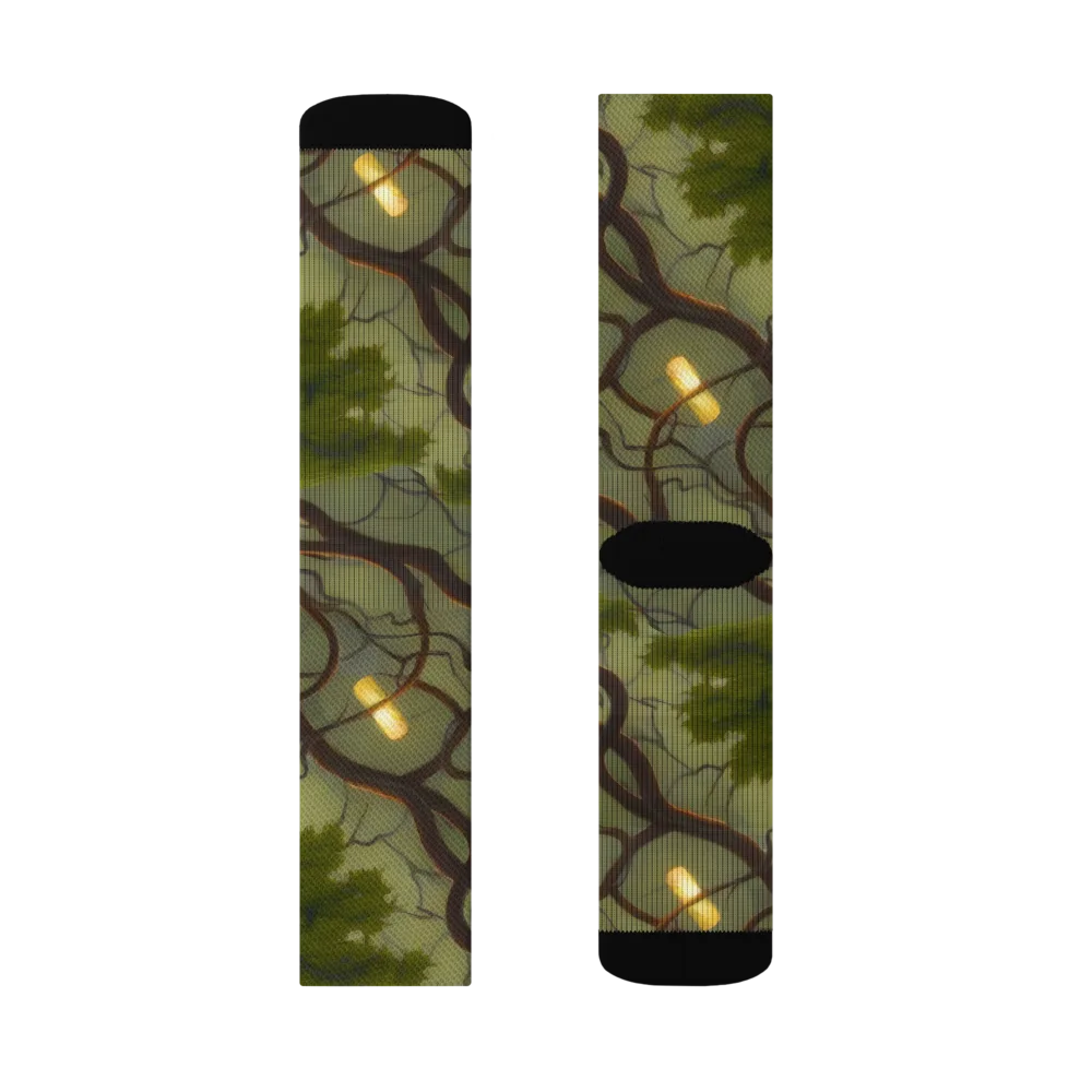 Mosslight Canopy on Socks — Left Sock