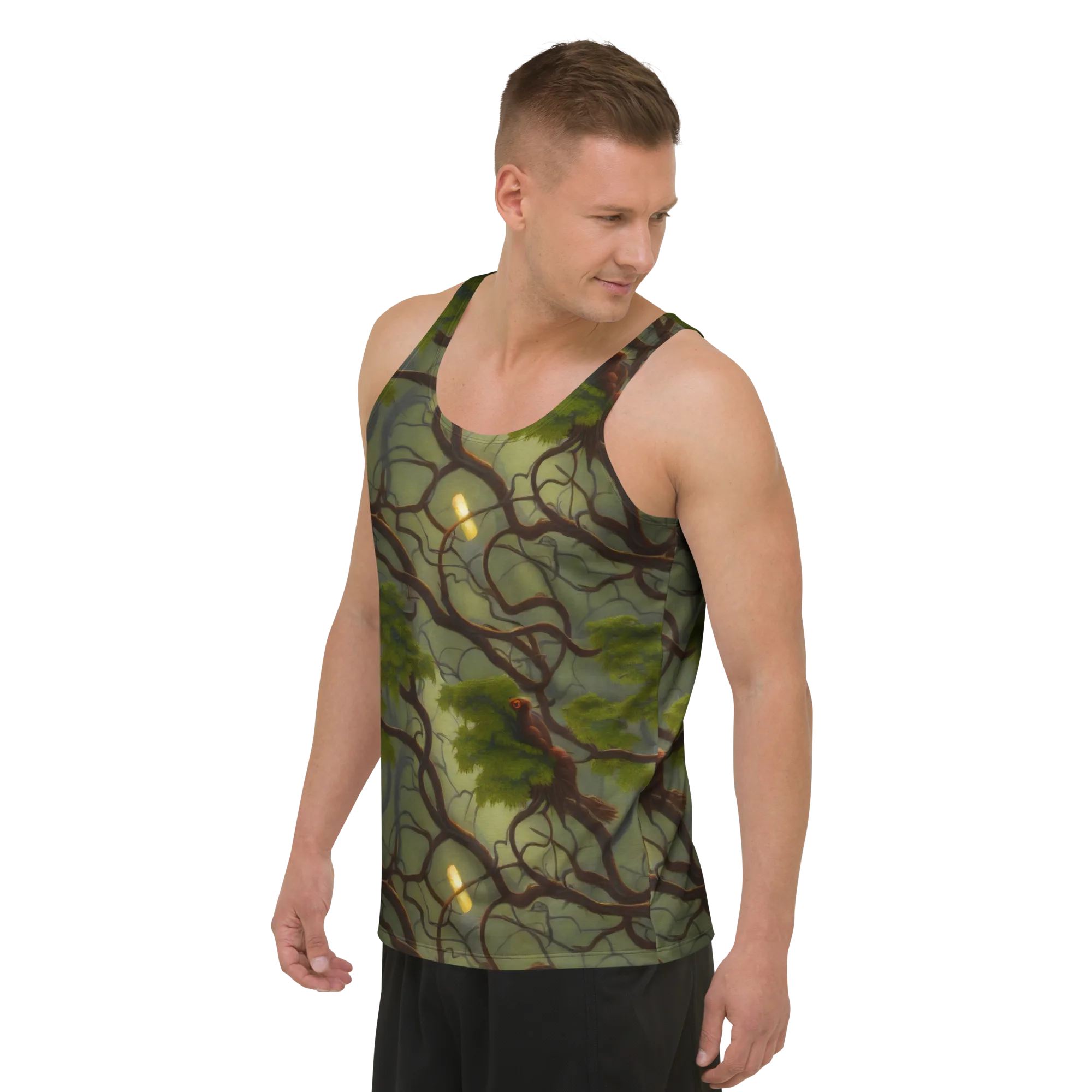 Mosslight Canopy on Men's Tank Top — Left Front