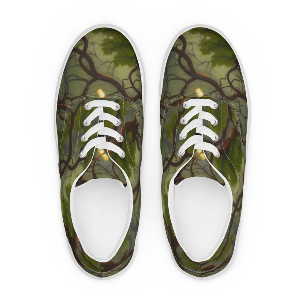 Mosslight Canopy on Men's Lace-Up Canvas Shoes — Front