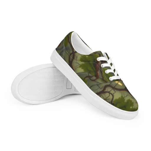 Mosslight Canopy on a Men's Lace-Up Canvas Shoes