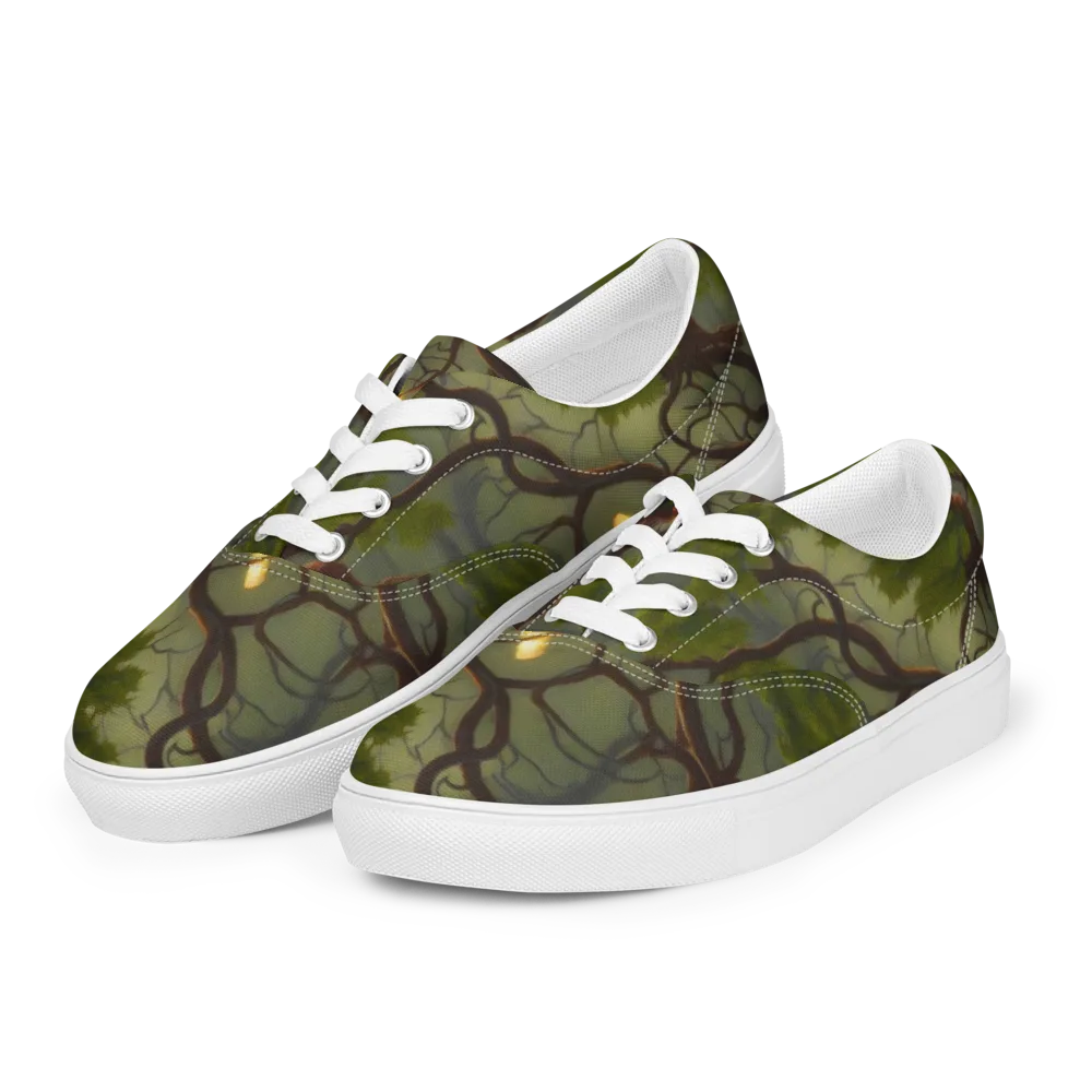 Mosslight Canopy on Men's Lace-Up Canvas Shoes — Left Front
