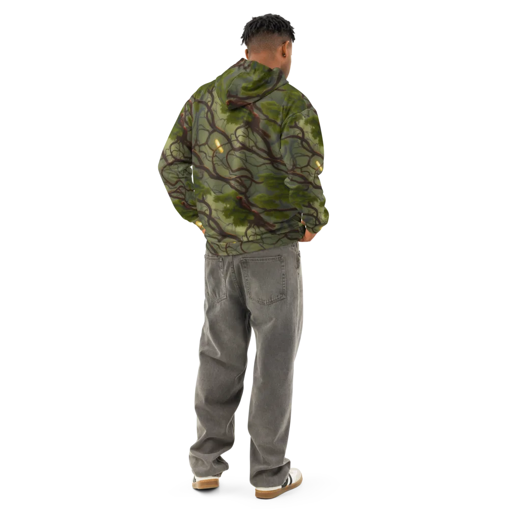 Mosslight Canopy on Cotton Hoodie — Back