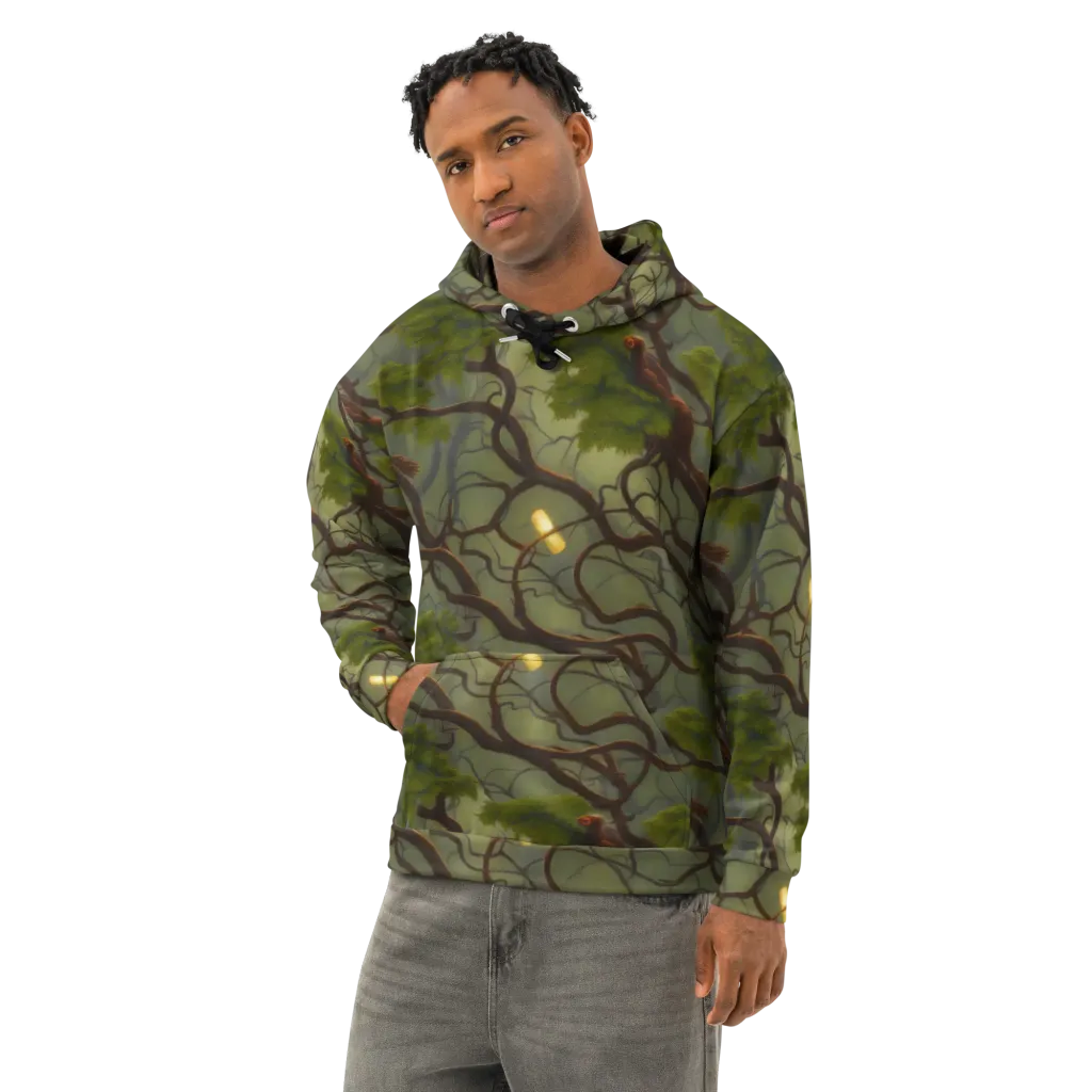 Mosslight Canopy on Cotton Hoodie — Left Front
