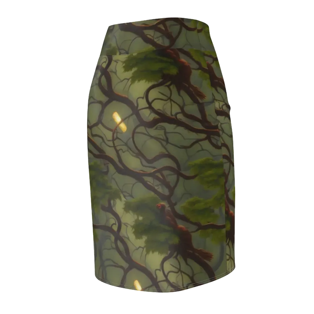 Mosslight Canopy on Pencil Skirt — Back Side