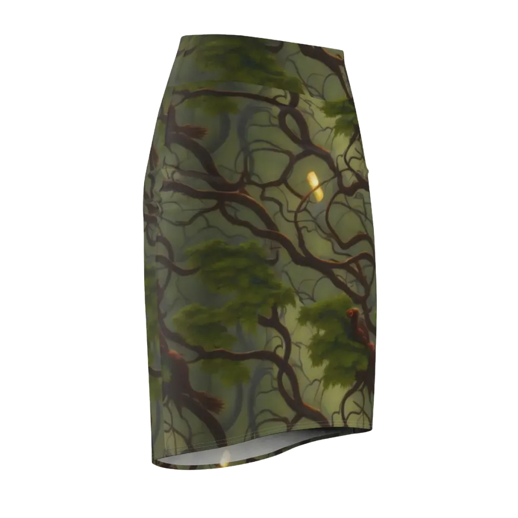 Mosslight Canopy on Pencil Skirt — Front Side