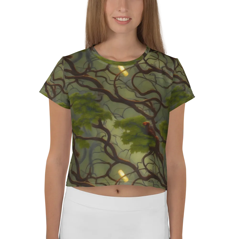 Mosslight Canopy on Crop Tee — Front