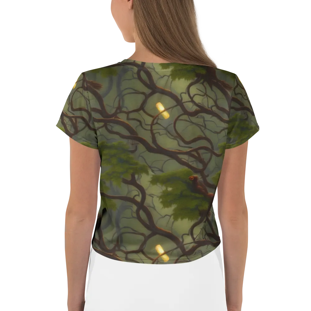 Mosslight Canopy on Crop Tee — Back