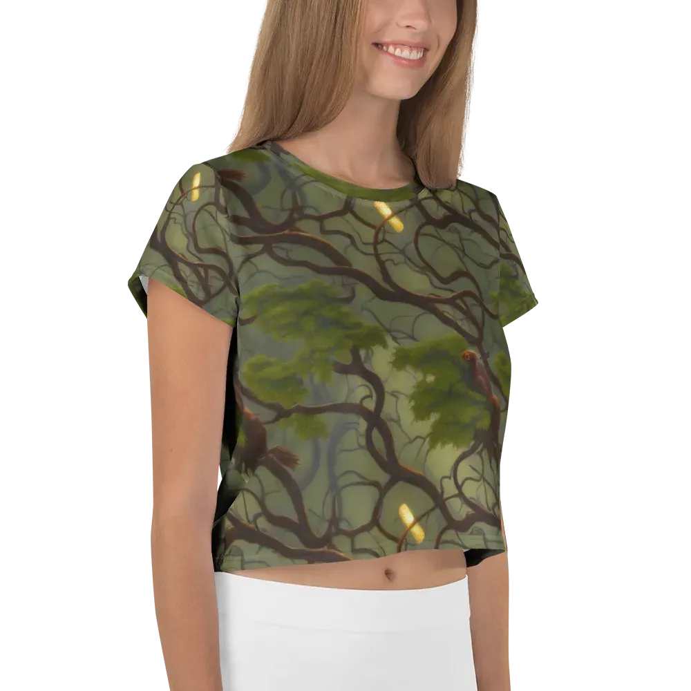 Mosslight Canopy on Crop Tee — Right
