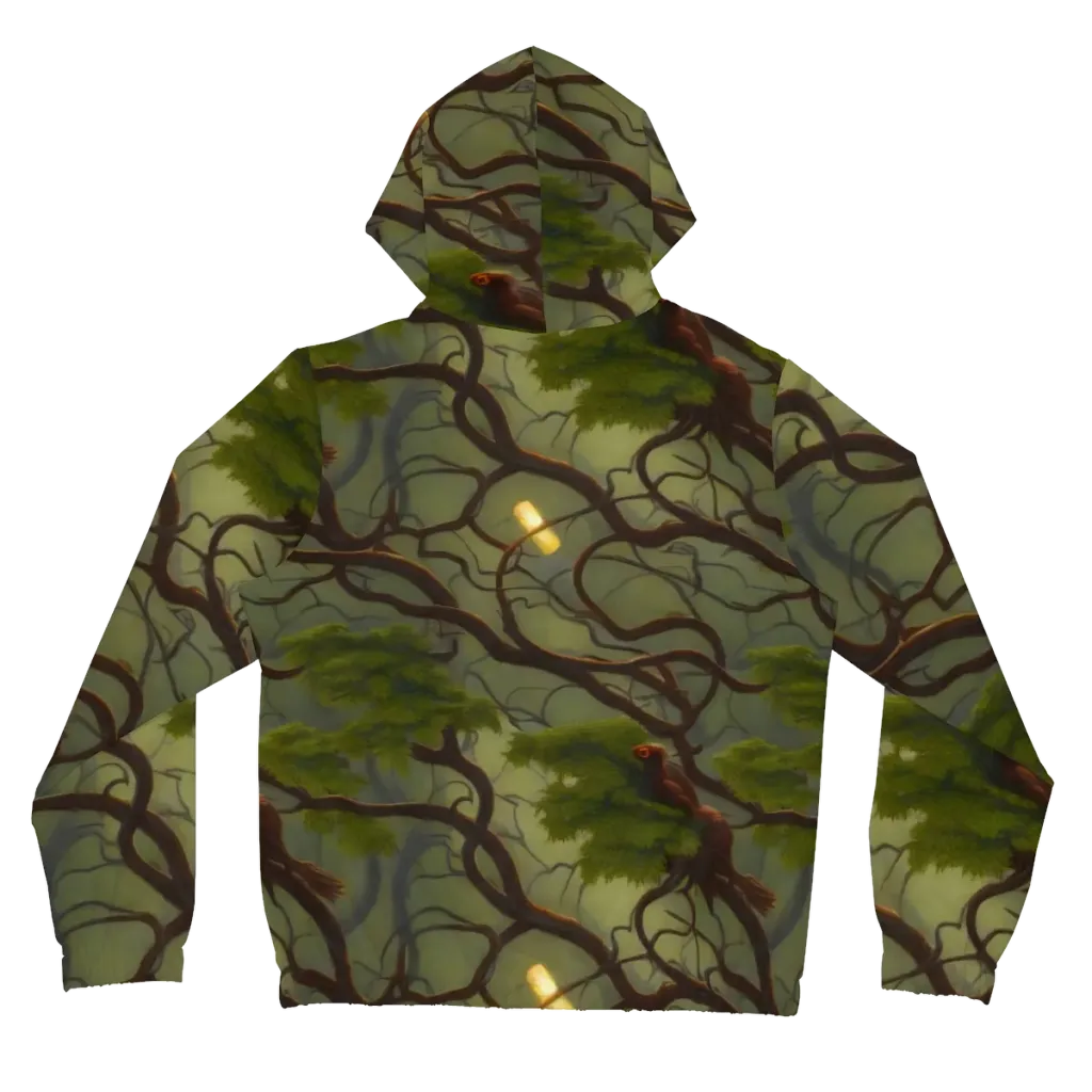Mosslight Canopy on Women's Full-Zip Hoodie — Back