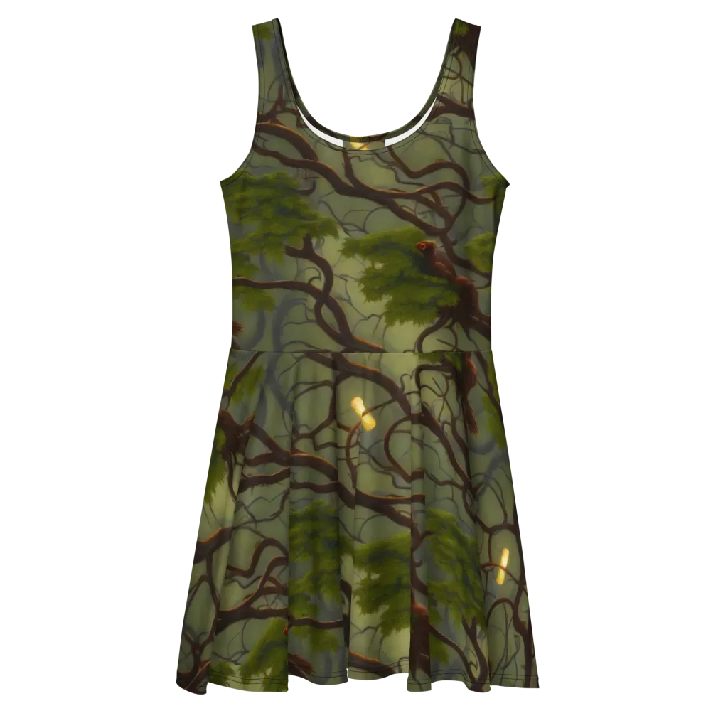 Mosslight Canopy on Skater Dress — Front