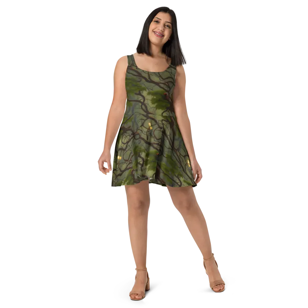 Mosslight Canopy on Skater Dress — Front