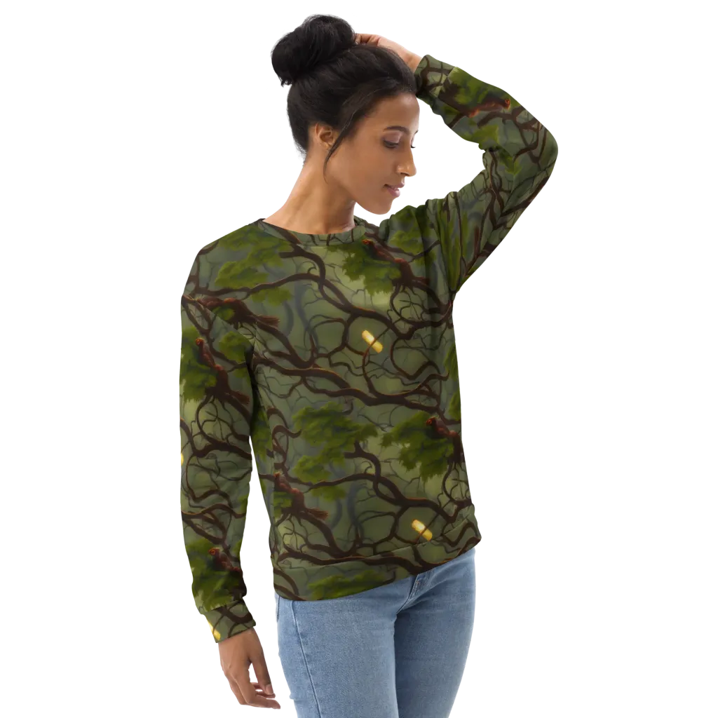 Mosslight Canopy on Sweatshirt — Right Front