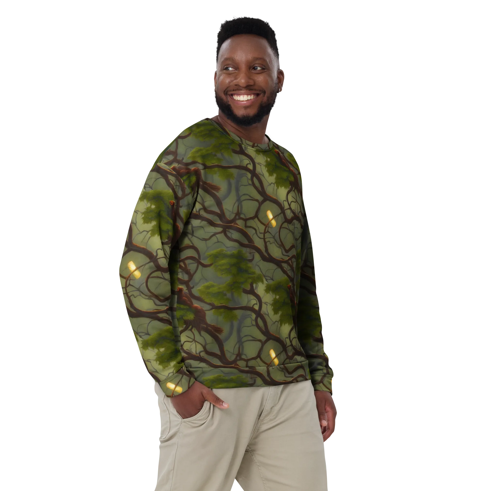 Mosslight Canopy on Sweatshirt — Front
