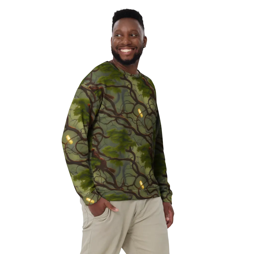 Mosslight Canopy on Sweatshirt — Front