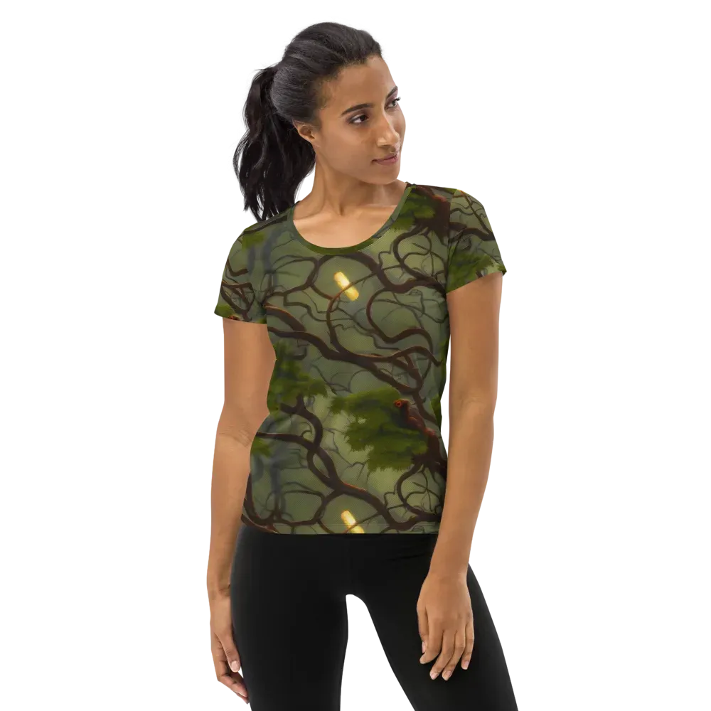 Mosslight Canopy on Women's Athletic T-Shirt — Front